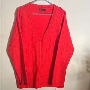 Bright pink knit sweater Bel Air Xl cardigan